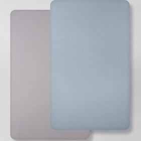 Resim evdehome 2’li Bebek Çarşaf Seti - %100 Pamuk Organik, Lastikli Bebek Yatak Çarşafı, 60x120+15 cm 