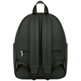 Resim Yuga Suni Deri Dört Gözlü Sırt Çantası Yeşil Yeşil 