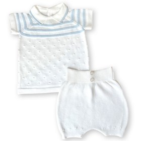 Resim Mehnurs Store Şortlu Triko Bebek Takımı Ekru 
