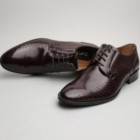 Resim Gondol Erkek Hakiki Deri Klasik Bordo 41 Ttx.139 