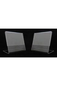 Resim KrcDisplay 1/3(10.5CMX21CM) Masaüstü L Tipi Yatay Pleksi Föylük Broşürlük Fiyatlık 