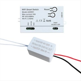 Resim Lillian Wifi Akıllı Anahtar Dıy Zamanlayıcı 7-32V Uzaktan Kumanda + Dönüştürücü Wıfı + RF433 Ev Otomasyon Modülü (Yurt Dışından) 