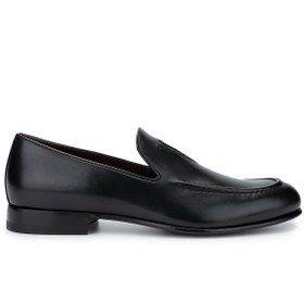 Resim Valentino Erkek Hakiki Deri Siyah Klasik Ayakkabı 