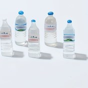 Resim 6 adet Mavi Kapaklı Mini Plastik Su Şişesi Karışımı, 1/12 Ölçekli - Oyun Odası ve Mutfak Dekoru için Uygun, Toplanabilir Ev Aksesuarları Seti, Minyatür Oyun Ev Eşyaları! 