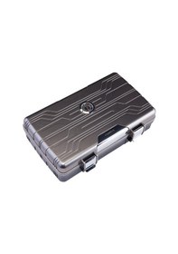 Resim Parmida Gümüş Seyahat Tipi Humidor Puro Kutusu - Tr5487 