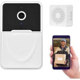 Resim Hombey X3 Wifi Görüntülü Akıllı Zili: 480p, Hareket Algılama, İki Yönlü Konuşma, İnfrakırmızı Gece Görüşü Ve 50 Metre Aktarım Mesafesi 