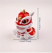 Resim Userfriendly11 Güneş Enerjili Dans Eden Kırmızı Aslan Heykeli Feng Shui Dekoru Ev Araba Süsü 