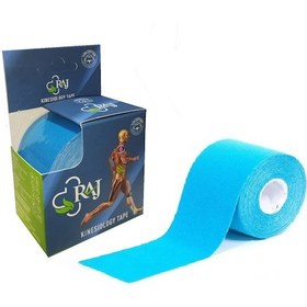 Resim Raj Kinesio Tape Sporcu Bandı Mavi 5 M x 5 CM 