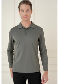 Resim Ts 893 Slim Fit Haki Spor T-shirt Haki 