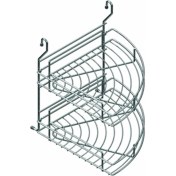 Resim Starax-Klasik İki Rafli Köşe Sepeti S-4009 