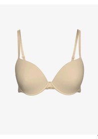 Resim Scm Lingerie Scm Lıngerıe Siyah Balenli Dolgusuz Düz Tişört Sütyen 2'li Paket Siyah-ten Siyah - Ten Rengi 