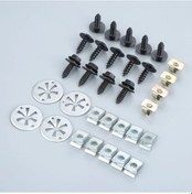 Resim Lasonstiges 32 Adet / Takım Motor Undertray Kapak Klipleri Alt Parantez Splashguard Disk Cıvata Toka Araba Klip Perçinler Vw Golf Mk4 Bora Için 