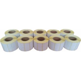 Resim PİA Etiket 70x100 mm 5.000 Adet Termal Barkod Etiketi 500 Sarımlı 10 Rulo 