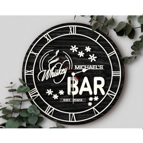 Resim Bk Gift Barlara Özel Dekoratif Siyah Ahşap Duvar Saati 35cm-22 , Bar Duvar Saati , Cafe Duvar Saati , Özel Ahşap Saat Kobitmeyen138352 Bk Gift 