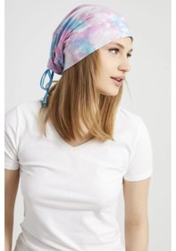 Resim Kadın Batik, Aqua Çok Renkli Ip Detaylı 4 Mevsim Şapka Bere Buff -ultra Yumuşak Doğal Penye Kumaş - Standart / Batik Çok Renkli Batik Çok Renkli 