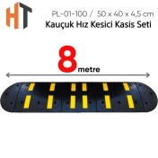 Resim Kauçuk Hız Kesici Set Kapaklı, Yol Kasisi 8 Metre 