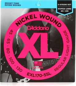 Resim D'addario Exl170-5Sl Bas Gitar Tel Seti . 5 Telli. Xl. 45-130. Su 