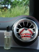 Resim TASARIM ARABAM ATİKE ELİF AKIN Panda Koku Gümüş Çift Baget Kırmızı & Yedek Koku Şişesi 