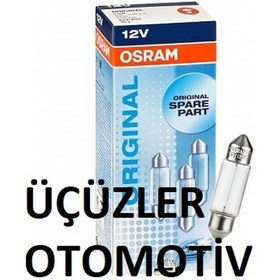 Resim Osram 6438 Sofit Ampul 12V 10W Kısa Sofit 