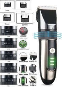Resim Erkekler Için Sakal Kırpma Profesyonel Saç Makası Usb Şarj Edilebilir Makine Saç Kesme Rdl-2075 
