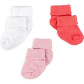 Resim Novibaby 3'lü Bambu Yenidoğan Bebek Çorap I Rose I 0-6 ay "Karışık Renkli" 