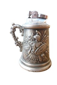 Resim Dedemin Antikaları Antika PENGUIN Damgalı Tankart Şövalye Kabartmalı Masa Çakmağı (Nadir) 