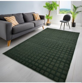 Resim Latte Yumuşak Peluş Dokulu Yeşil Çocuk Odası Oturma Odası Salon Mutfak Halısı Y465a Wm26 Yeşil 