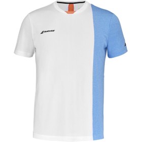Resim Babolat Play Crew Neck Boy Erkek Çocuk Beyaz Tişört 