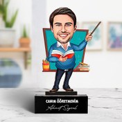 Resim Kişiye Özel Yakışıklı Hocam Karikatürlü Biblo 