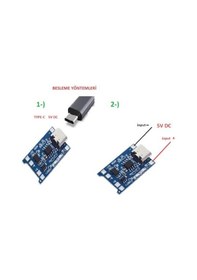 Resim Tp4056 Type-C Usb 1S 3.7V Li-İon Pil Lityum Pil Şarj Devres 
