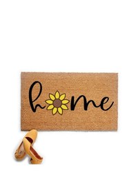 Resim Home, Sarı Papatya Kapı Önü Paspası, Dijital Baskı Paspas 