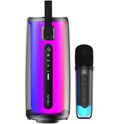 Resim MIKADO MD-17BT, CAPELLA, 10W, Taşınabilir, USB/AUX/BT/TF, RGB Işıklı, Transparan, 1800mAh, Mikrofon, Karaoke, Bluetooth Speaker, 