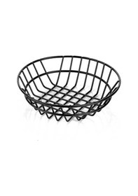 Resim Altınbaşak Metal Örgülü Yuvarlak Ekmek Meyve Sepeti 20cm A01401 Siyah 
