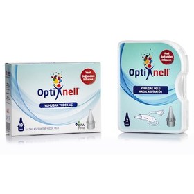 Resim Optinell Yumuşak Uçlu Burun Aspiratörü ve Yedek Uç 2'li + Yedek Ucu 10'lu (Otribebe Uyumlu) 