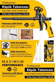 Resim BİTERSE Pu Profesyonel Poliüretan Köpük Tabancası Teflon Kaplama SGS300 