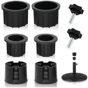 Resim 8 Adet Şemsiye Tabanı Standı Delik Halkası Tıpa Kapağı Ve Kapağı Veranda Şemsiye Standı Yedek Parça Standı Taban Sabitleyici 