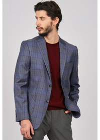 Resim Yünsa Erkek Ekoseli Spor Yün Ceket 2661000 Mavi(531445838) Mavi 