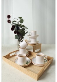 Resim Keramika Bronze Palmiye Nordic Kahve Takımı 12 Parça 6 Kişilik 