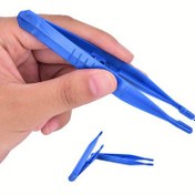 Resim 50 Adet Tek Kullanımlık Plastik Cımbız - Küçük Hassas Uçlar, Dayanıklı Mavi Takı Yapımı, DIY ve Elektronik Laboratuvar Kullanımına Uygun - Ergonomik Tutuşlu Çok Amaçlı Penseler, İşlemeli Tasarım, Pürüzsüz Yüzey 
