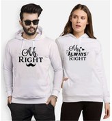 Resim Tshirthane Mr Right Sevgili Kombinleri Kapüşonlu Kombini 