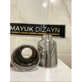 Resim Mayuk Dizayn 100MM Paslanmaz Krom Her Araca Uyumlu Egzoz Ucu 2 Adet Set 