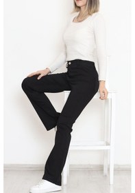 Resim Mokashopin - Cepsiz İspanyol Paça Kot Pantolon Siyah - 12606.143 001 