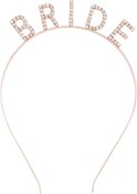 Resim Nessiworld Rose Gold Renk Bekarlığa Veda Kristal Taş Bride Tacı İthal 16x10 cm 