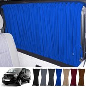 Resim Oto Pandami Renault Trafic 2015+ Uyumlu Mavi Raylı Oto Perde Takımı 