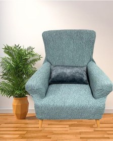 Resim StarMall Jakarlı Ağaç Koltuk Örtüsü Koltuk Kılıfı Lastikli Esnek Yıkanabilir Tekli Bir Adet Mint Yeşil 