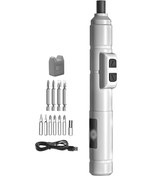 Resim Youtek Type-c Şarjlı Kompakt Elektrikli Tornavida Seti - 12 Parça, 250 Rpm, Hassas Onarım İçin İdeal 