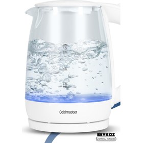 Resim GoldMaster Beykoz 1.7 Lt Işıklı Cam Kettle Su Isıtıcı GM-7379 