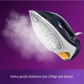 Resim Mavi Buharlı Ütü, Otomatik Kapanma, Pürüzsüz ve Güçlü Performans 