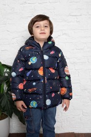 Resim Genel Markalar Gezegen Desenli Içi Polar Bebe Mont 