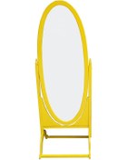 Resim Ayna OVAL Boy Ahşap Kayın MDF İskelet Parlak SARI Natüre Klasik Mobilya El Yapım Sarı 